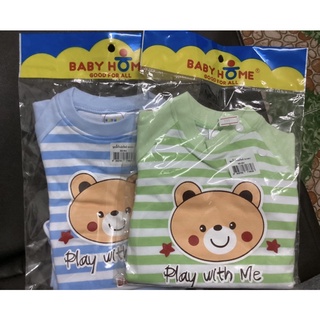 Baby Home ชุดเสื้อไหล่สโลก+กางเกง3ส่วน เสื้อผ้าเด็ก ชุดเด็ก babyhome เบบี้โฮม เบบี้ โฮม