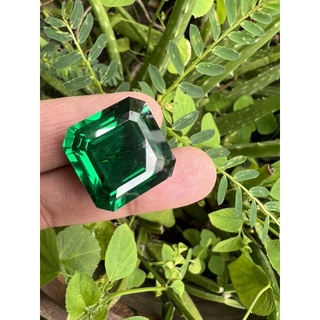 Synthetic Emerald Square 16x16 17cts.Synthetic Emerald Square   มรกตสีเขียวนาโนสังเคราะห์