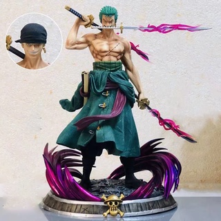 โมเดลฟิกเกอร์ PVC รูปปั้นอนิเมะ One Piece Gk Santoryu Roronoa Zoro ขนาด 20.5 ซม. ของเล่นสําหรับเด็ก