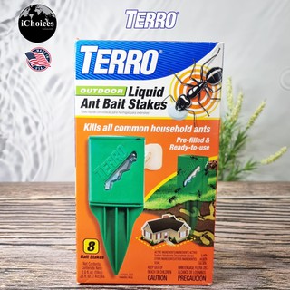 ผลิตภัณฑ์กำจัดมด TERRO® T1812 Outdoor Liquid Ant Bait Stakes 8 Bait Stakes