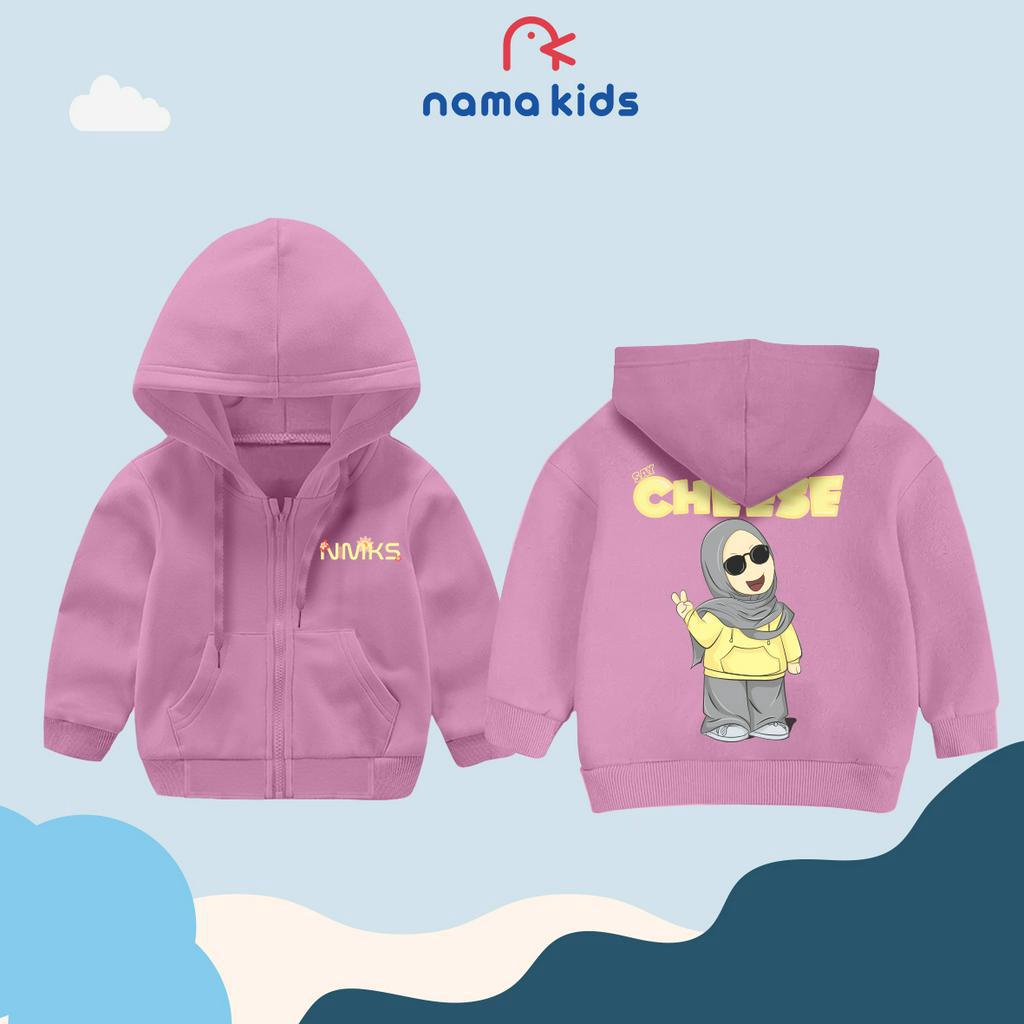 เด็ก ZIPPER HOODIE SCREEN PRINTED HOODIE SHAY CHEESE CUTE BOYS GIRLS ZIPPER HOODIE