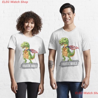 เสื้อยืดยอดนิยม Jurassic World Dinosaurs Essential T-Shirt Short sleeve T-shirts