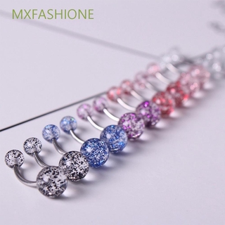 Mxfashione จิวเจาะสะดือสแตนเลส 8 สี