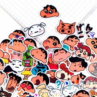 ★★★ Crayon Shin-chan Q-6 Mini Diary Manual Stickers ★★★ 50Pcs/Set DIY Fashion Scrapbooks Album Decor Decals Stickers（Size: 2~3cm）