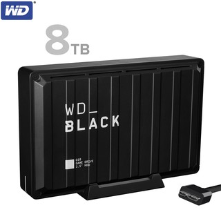 WD BLACK D10 Game Drive HDD 8TB ฮาร์ดดิสก์แบบพกพา Micro B (WDBA3P0080HBK-SESN) Harddisk Read 250 MB/s ประกัน Synnex 3 ปี