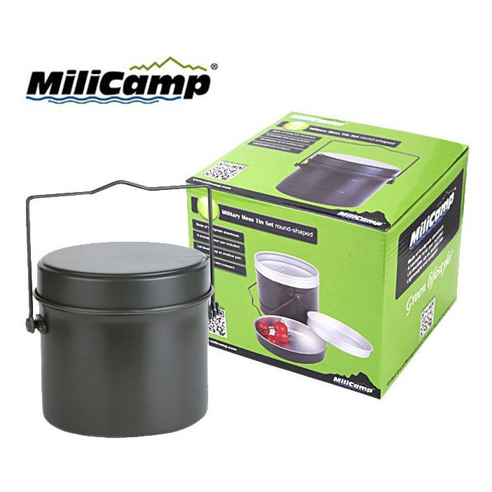 หม อสนาม Milicamp หม อสนามทรงกลม Mst6000 Round Military Mess Tin Set Shopee Thailand