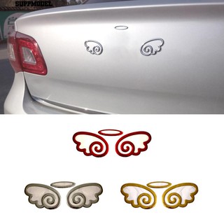 ⏲จัดแต่งทรงผมรถสวย 3D Angel Wings สติกเกอร์รถ Body Logo Decal Decoration