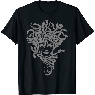 เสื้อยืดแขนสั้น พิมพ์ลาย Medusa Head สไตล์พังก์ร็อค แฟชั่นสําหรับผู้ชายS-5XL