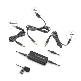 Saramonic Premium Lavalier Microphone for iPhone/Android Smartphones, GoPro, DSLR Cameras