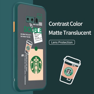 เคสโทรศัพท์มือถือแข็ง เนื้อแมตต์ กันกระแทก ป้องกันกล้อง ลายเกราะ Starbucks สําหรับ Samsung Galaxy Note8