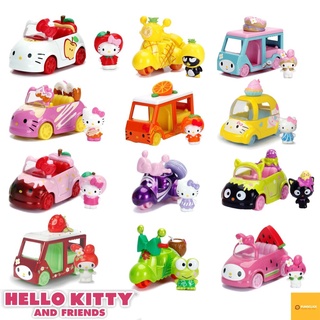 Hello Kitty &amp; Friends รถของคิตตี้และผองเพื่อน ในธีมอาหาร น่ารัก Dazzle Dash Die Cast Vehicle ของแท้