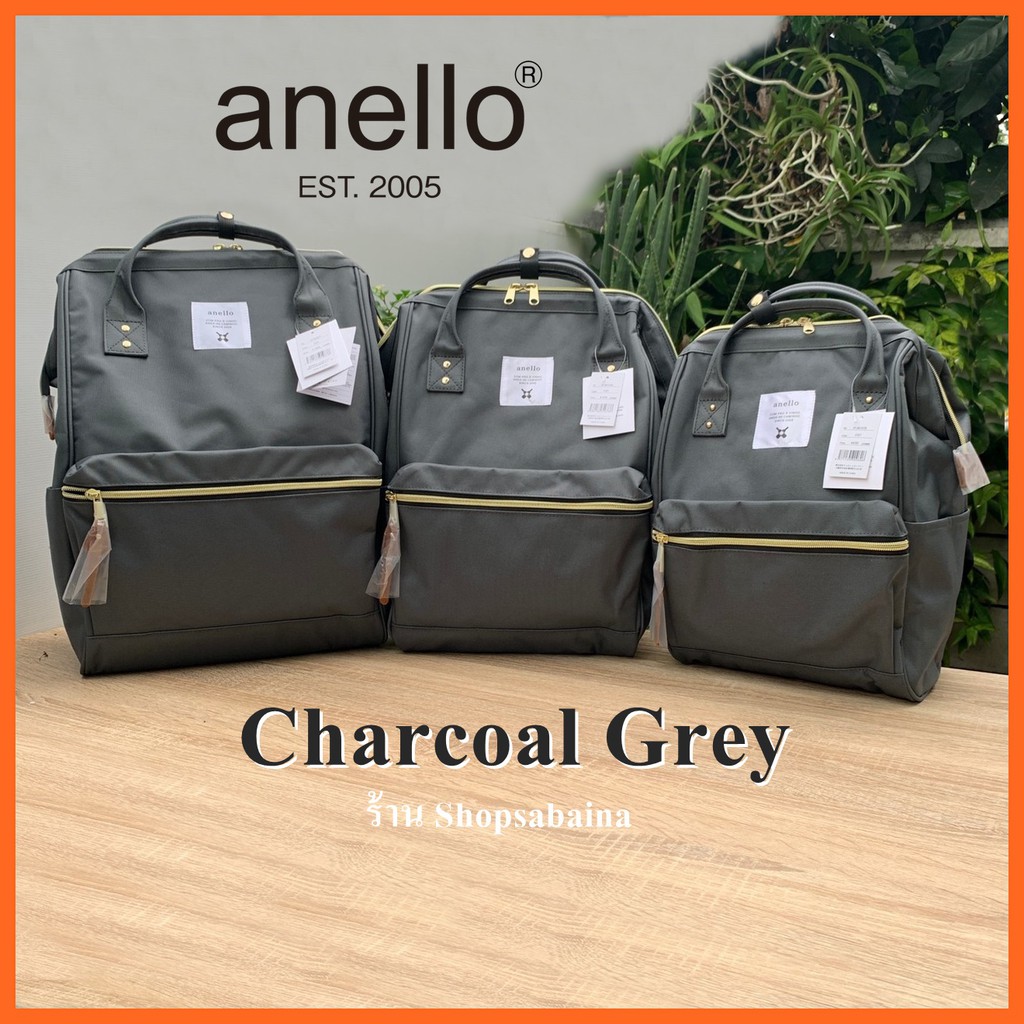 anello แท้100% รุ่นผ้าCanvas สีเทาเข้ม Charcoal Grey เพิ่มไซส์ Large