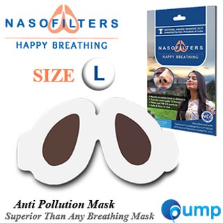 (ใส่โค้ด INC12EL ลดเพิ่ม 70.-) Nasofilters Anti Pollution Mask Happy Breathing - Size : L (30ชิ้น)