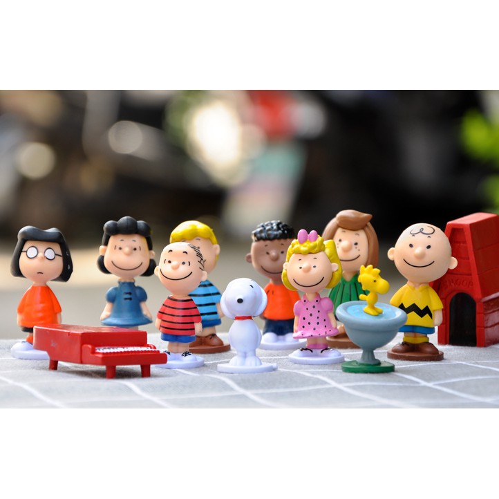 [Snoopy & Friends] ตุ๊กตาฟิกเกอร์ Figure Model ตัวละครการ์ตูน สนูปปี้ และผองเพื่อน ชาร์ลี โมเดล ขนาดประมาณ 2-5.5ซม.