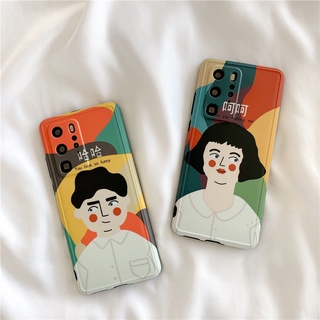 เคสโทรศัพท์ ซิลิโคน ลายหน้าตลก สำหรับ HUAWEI P30Pro P40 Mate30Pro P30