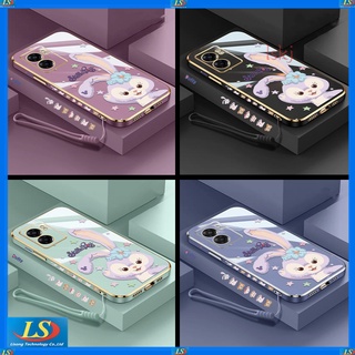 เคส OPPO A77 5G A57 A39 A9 2020 A5 2020 A54 A53 A5S A7 A12 A31 A15 A15S A96 A76 F9 A33 เคสโทรศัพท์มือถือ ลายการ์ตูนกระต่าย StellaLou สําหรับ TZ