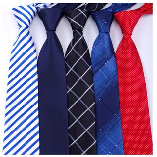 ราคาเนคไท เน็คไท Ties Men Classic Business Formal Business Wedding Dress Tie Mens Gifts Stripe Grid Fashion Shirt