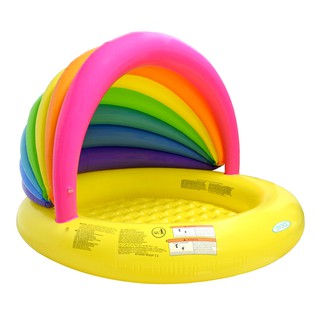 INTEX สระว่ายน้ำเด็กเป่าลม Pool Rainbow 155x135x104 CM. รุ่น 57420NP