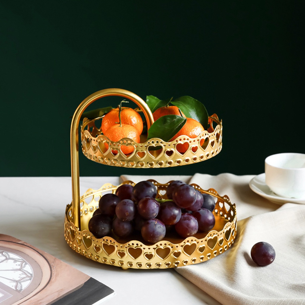 ชั้นวางของ วางขนม สีทอง (MH_060) 2 ชั้น ตกแต่งบ้าน คาเฟ่ ร้านอาหาร - รูปที่ 3