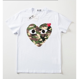 ❦❀พร้อมส่ง ❦❀Cdg PLAY ใหม่ เสื้อยืดลําลอง แขนสั้น พิมพ์ลายจุด หัวใจ สีแดง สําหรับผู้ชาย และผู้หญิง