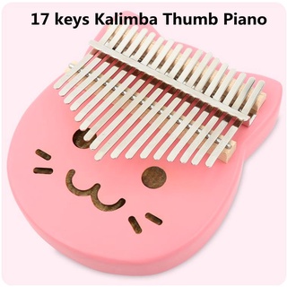 【จัดส่งที่รวดเร็ว】 17 keys Kalimba Thumb Piano เปียโนนิ้วโป้ง เครื่องดนตรีเปียโนนิ้ว Finger Piano Music Instrument