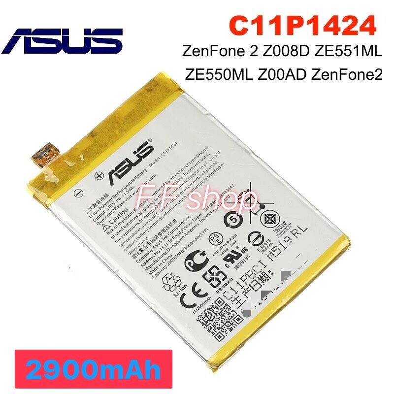 แบตเตอรี่ แท้ ASUS ZenFone 2 ZE550ML ZE551ML Z008D ZE550ML Z00AD C11P1424 3000mAh ประกัน 3 เดือน แท้