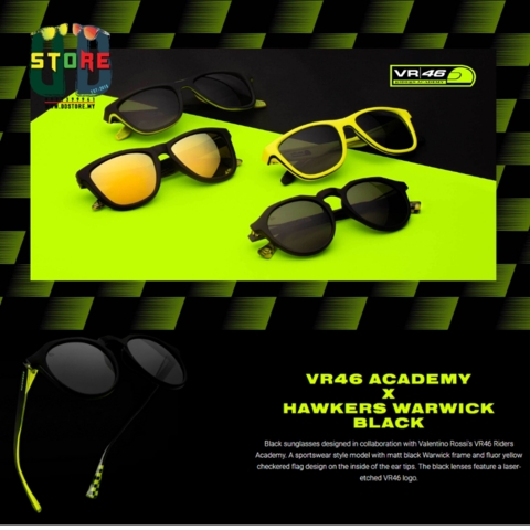 HAWKERS VR46 RIDERS ACADEMY X HAWKERS WARWICK สีดํา