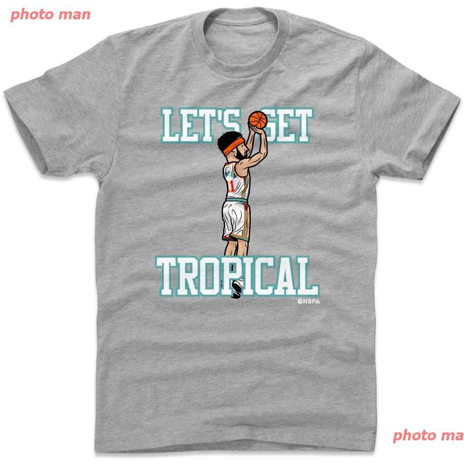 photo man เสื้อGolden State Warriors 500 LEVEL Klay Thompson Shirt - Klay Thompson Tropical Toon tee