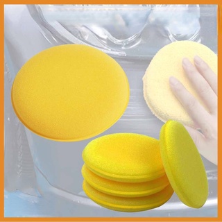 1pcs ฟองน้ำกลม สีเหลือง ราคาต่อแผ่น Car wash sponge, car wash tool, cleaning and polishing