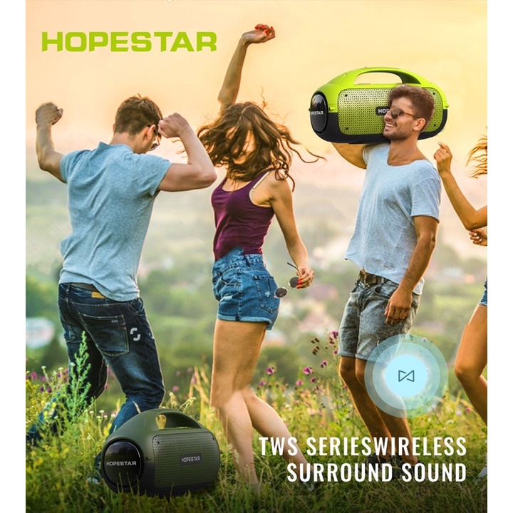 Hopestar PartyOne/Party130 ลำโพงบลูทูธ ของแท้100%! เป็นที่นิยม/เสียงร็อค/เสียงเบส ได้3โหมด ฟังก์ชั่นเชื่อมต่อได้2ตัว A60