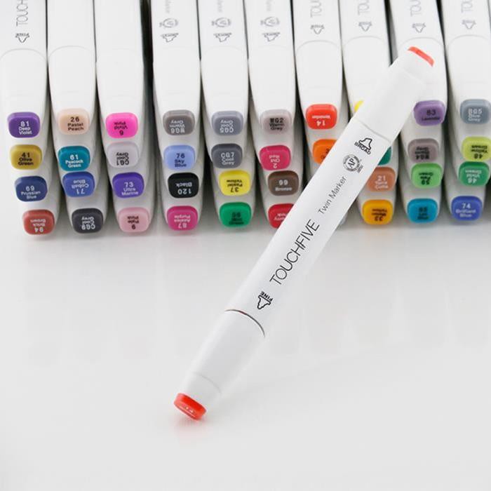 Colors Sets Touch Five Alcohol Graphic Art Twin Tip Pen -80colors White ...