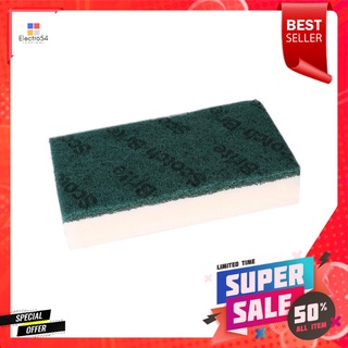 ฟองน้ำพร้อมใยขัด SCOTCH-BRITE JUMBO 3.5x6นิ้วSCOURER SPONGE SCOTCH-BRITE JUMBO 3.5X6IN