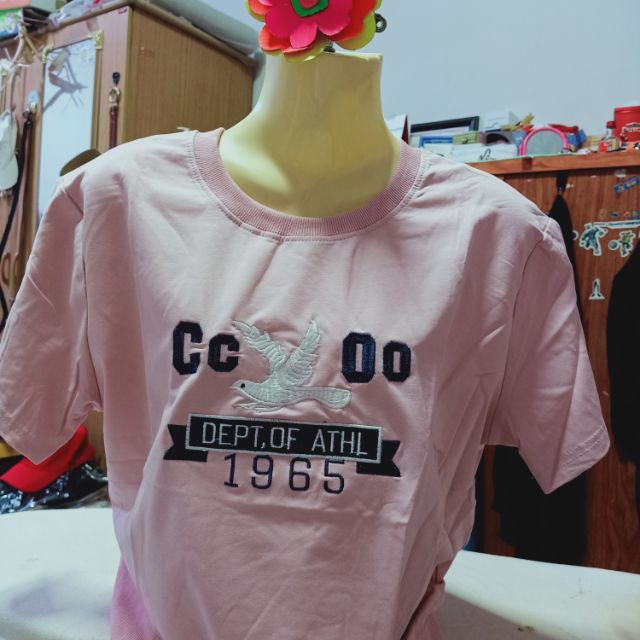 เสื้อยืด cc oo เอวจั้ม สีชมพู