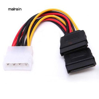 Maln_4 Pin IDE Molex to 15 Pin 2 Serial SATA อะแดปเตอร์สายเคเบิ้ลฮาร์ดไดรฟ์