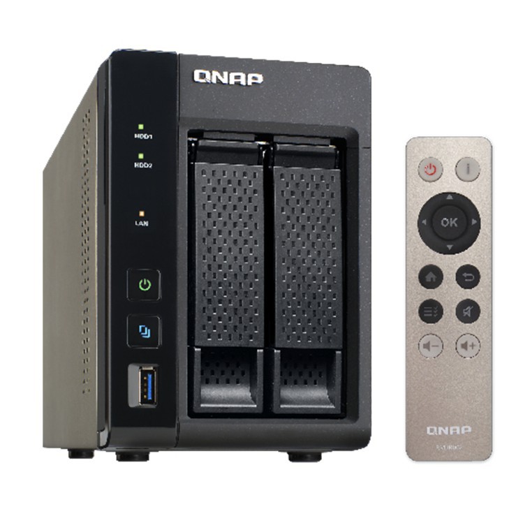 QNAP 2-BAY TS-253A 4G INTEL CELERON QUAD CORE 1.6GHz DDR3L 4GB FREE HDD 2TB WD RED มูลค่า 2,990 บาท