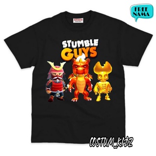 เสื้อยืด ผ้าฝ้าย พรีเมี่ยม พิมพ์ลาย Stumble GUYS SKIN สําหรับเด็ก