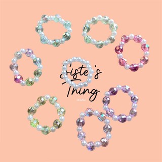 Sister’s Thing Studio 🌈 Crystal Pearl Ring แหวนลูกปัดคริสตัล