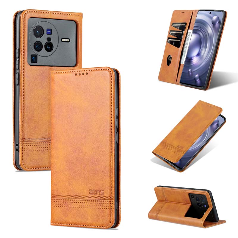 เคสหนัง PU ฝาพับแม่เหล็ก พร้อมช่องใส่บัตร สําหรับ Vivo