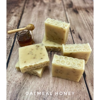 สบู่น้ำผึ้งธรรมชาติ•Organic Honey &amp; Natural Oatmeal  Facial  Soap•แก้ผิวแห้ง•รักษาผิวอักเสบ•สิวอักเสบ•สิวผด•ผื่นคัน•