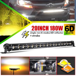 Dual Color Strobe Slim Offroad LED Light Bar 30W/60W/90W/120W/150W SPORT FLOOD LED BAR OFF ROAD BOAT Lighting 7" 14" 20" 26" 32"