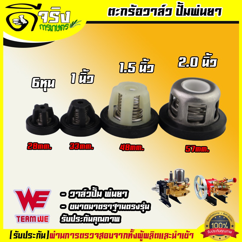 วาล์วพ่นยา วาล์วปั๊ม ตะกร้อวาล์วพ่นยา วาล์วปั๊มพ่นยา ปั้มพ่นยาสามสูบ 6หุล 1นิ้ว 1.5นิ้ว 2นิ้ว ขนาดมาตราฐาน Byดีจริงการเ