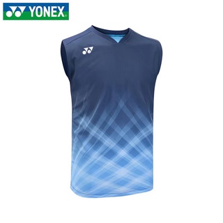 Yonex ใหม่ ชุดเสื้อแบดมินตัน แขนกุด แบบแห้งเร็ว สําหรับผู้ชาย และผู้หญิง เหมาะกับการเล่นกีฬา