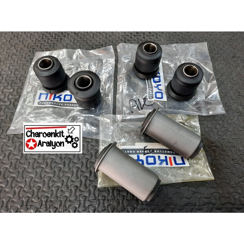 NIKOYO ชุด บูชปีกนกบน-ล่าง รถยนต์ MITSUBISHI มิสซูบิชิ L200 ไซโคลน STRADA สตราด้า K14,K64 4D56 4M40 2WD 6 ตัว 1 คัน