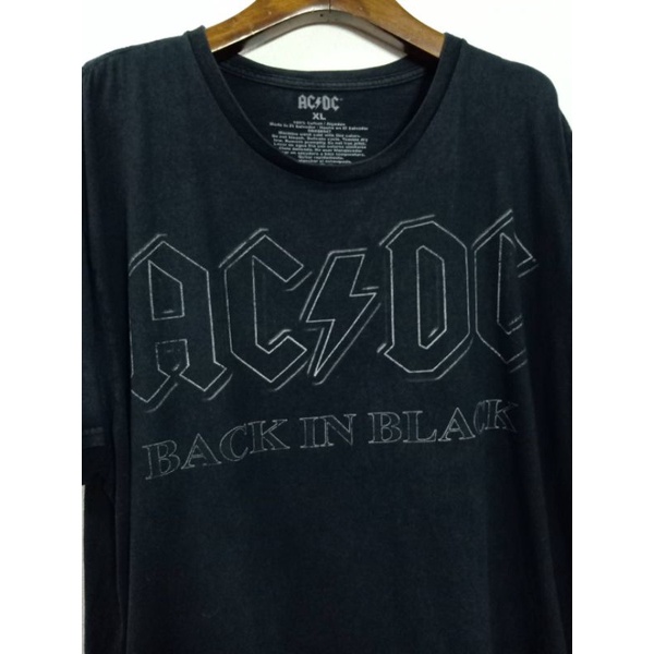 เสื้อยืด มือสอง เสื้อนักร้อง เสื้อวง ACDC BACK IN BLACK XL อก 48