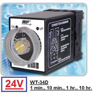 Timer (ไทม์เมอร์) WIP รุ่น24V ไทร์ D ทามเมอร์ Multi Range Timer ON delay