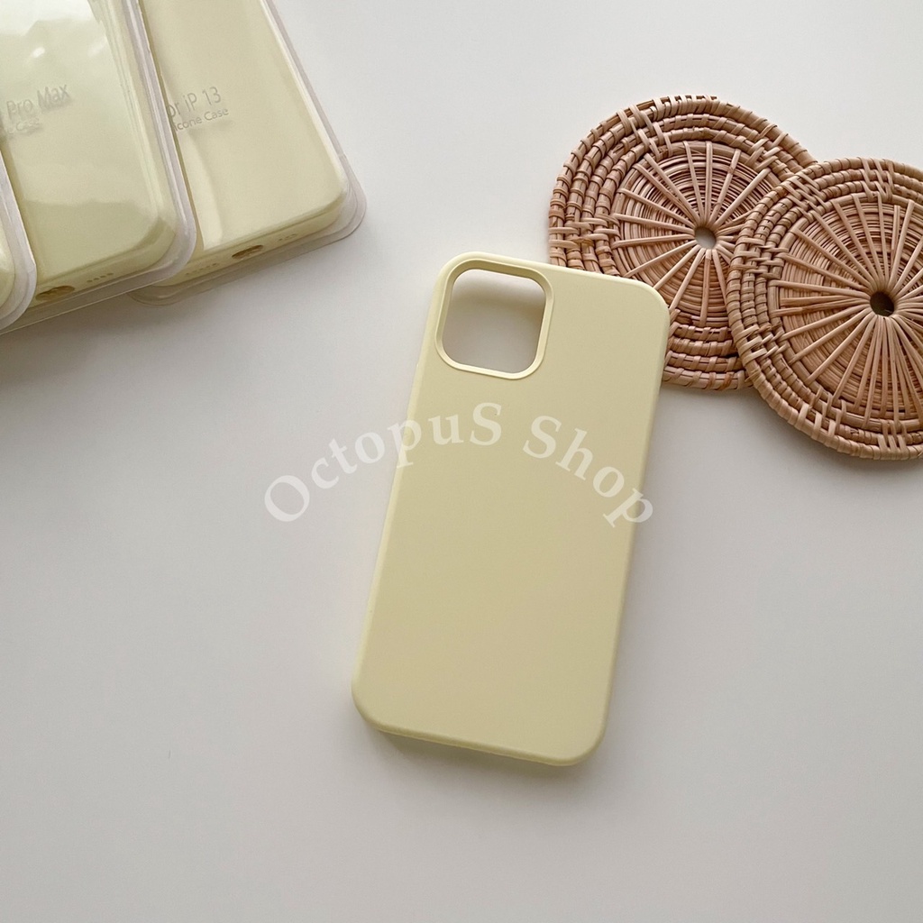 (สีเลม่อน) เคสซิลิโคนสีล้วน เคสไม่มีโลโก้ เคสบุกำมะหยี่ ลบรอยปากกาได้ ***พร้อมส่ง 7-17promax***