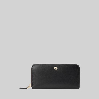 Polo Ralph Lauren-Lauren WALLET Smooth Leather Continental Wallet กระเป๋าสตางค์ รุ่น WALRSLG0G220089 สี 001 BLACK