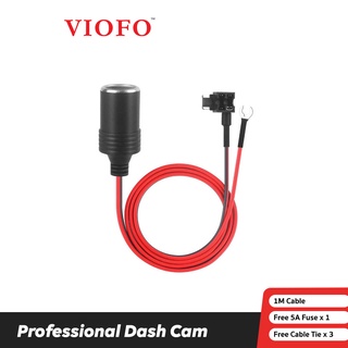 VIOFO Fusetap with Lighter ชุดฟิวส์แท๊ป ความยาวสายไฟ 1 เมตร สำหรับซ่อนสายไฟไม่ใช้ช่อง Power Socket เดิมขสองรถ