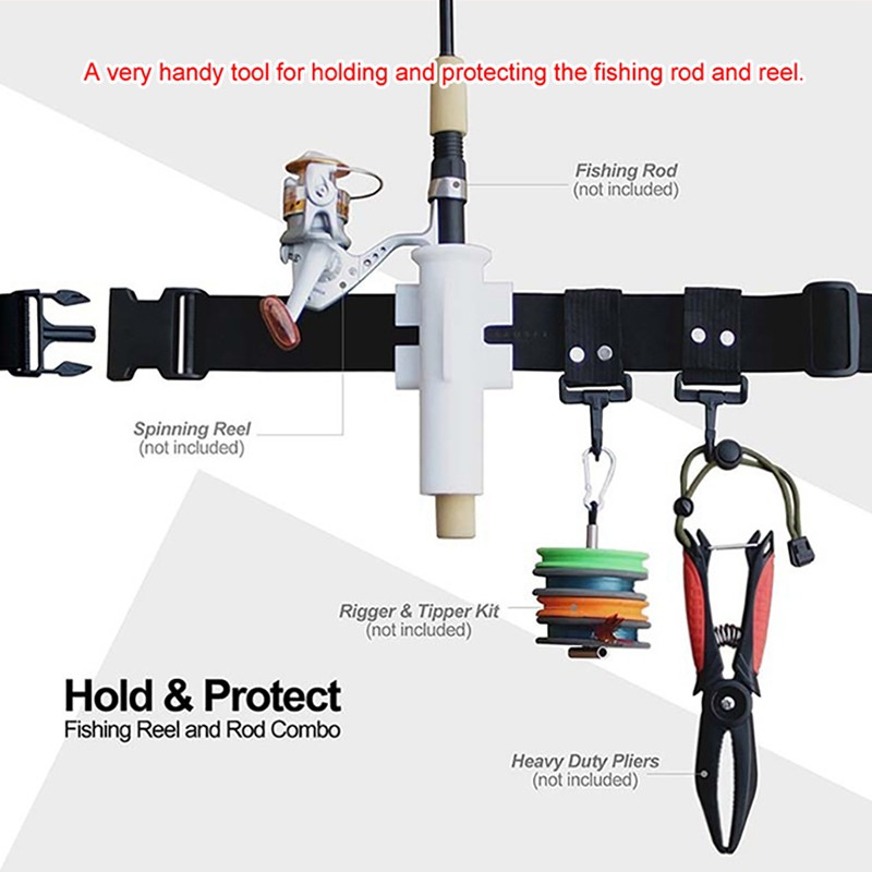 Fishing Tackle Waist Gimbal Fishing Belt Rod Holder Adjustable Stand Up ...