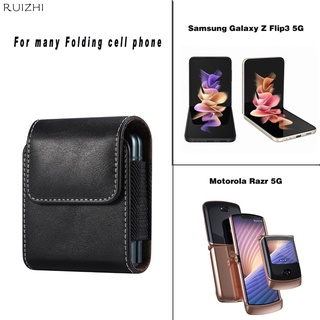 กระเป๋าคาดเอว ใส่โทรศัพท์มือถือได้ ลายแกะ สําหรับ Samsung Galaxy Z Flip 3 5G Motorola Razr ZFlip1 2 SMf 7070